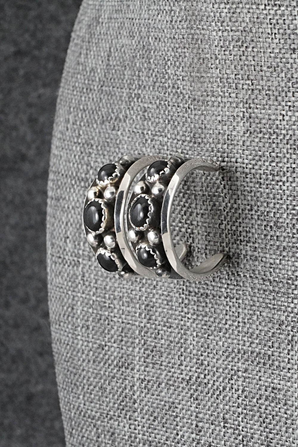 Onyx & Sterling Silver Earrings - Paul Largo