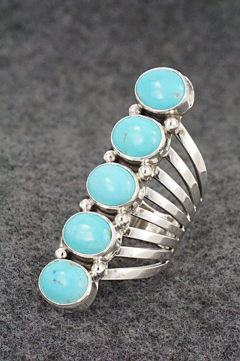 Turquoise & Sterling Silver Ring - Thomas Yazzie - Size 7