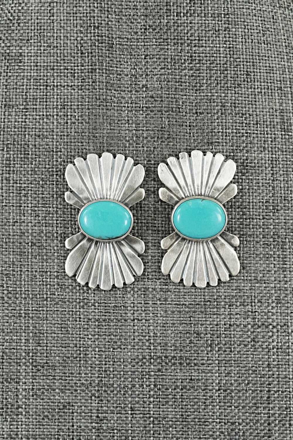 Turquoise & Sterling Silver Earrings - Mark Yazzie
