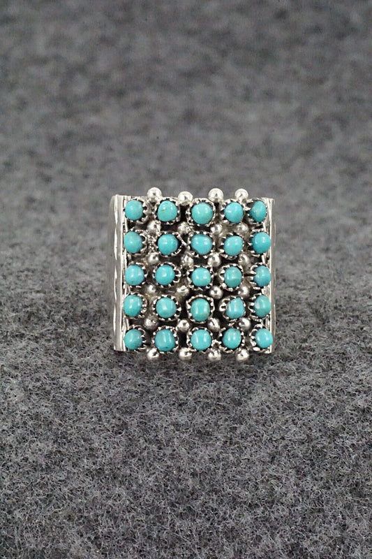 Turquoise & Sterling Silver Ring - Stephen Haloo - Size 7