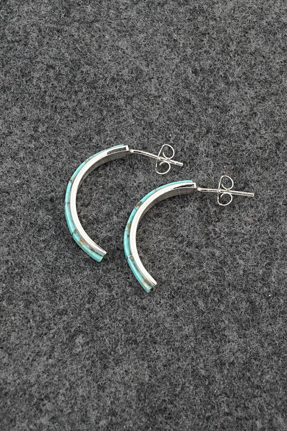 Turquoise & Sterling Silver Earrings - Nathaniel Johnson