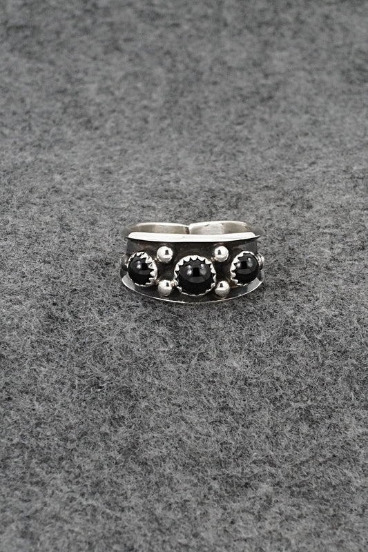 Onyx & Sterling Silver Ring - Paul Largo - Size 10