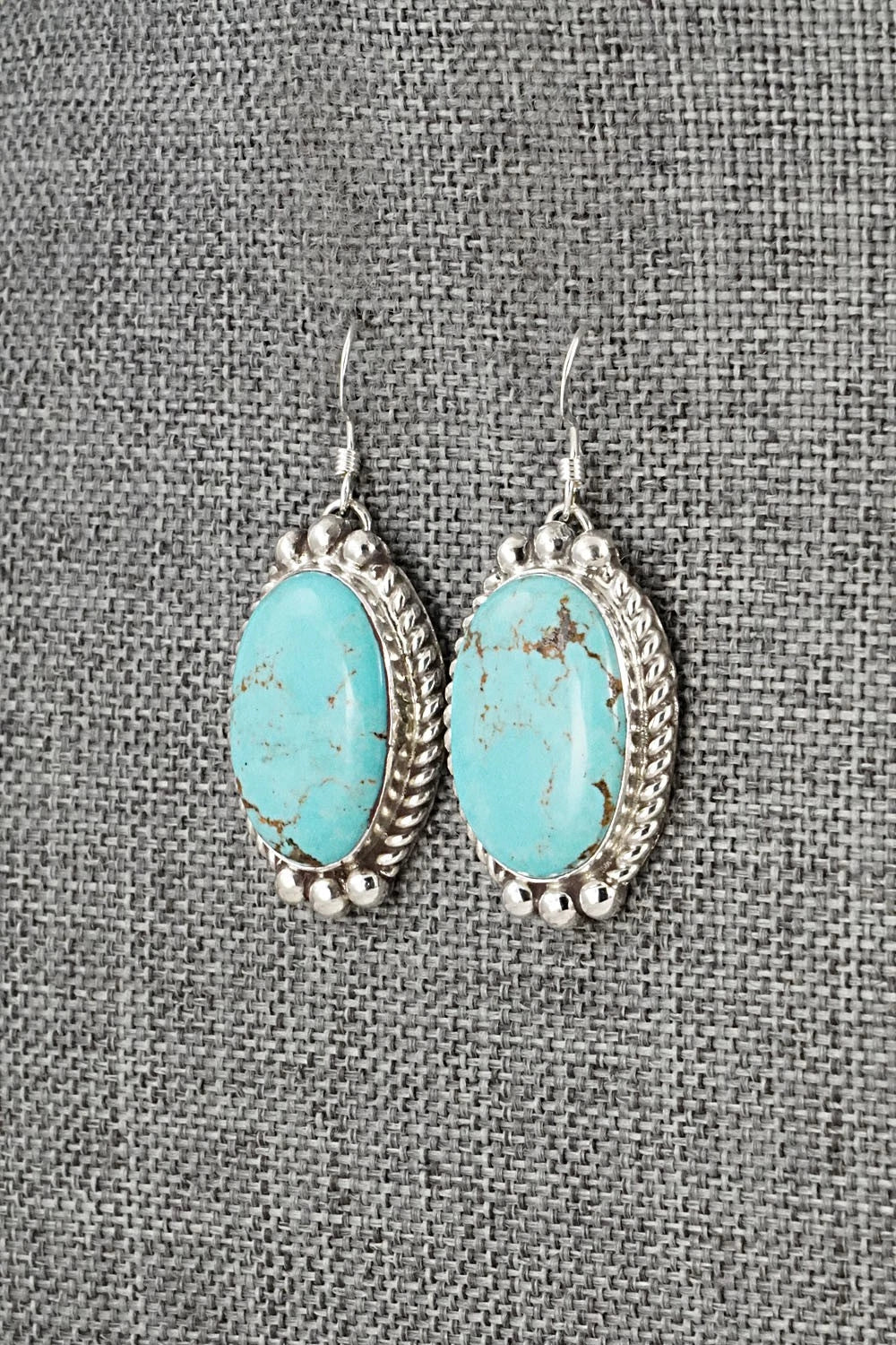 Turquoise & Sterling Silver Earrings - Antwone Brown