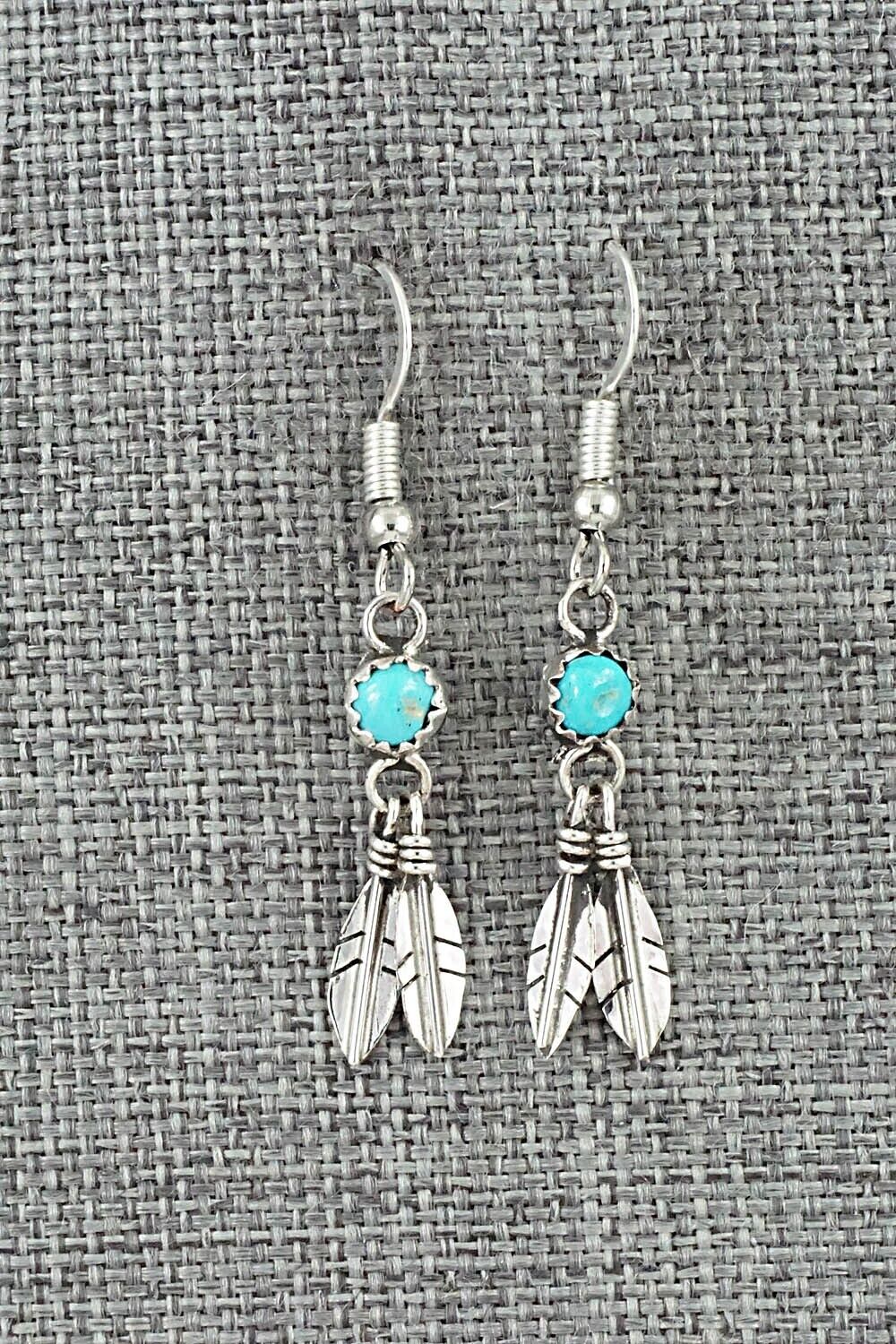 Turquoise & Sterling Silver Earrings - Cornilia Yazhe