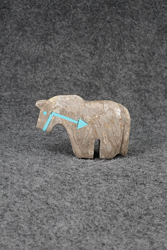 Horse Zuni Fetish Carving - Bernard Laiwakete