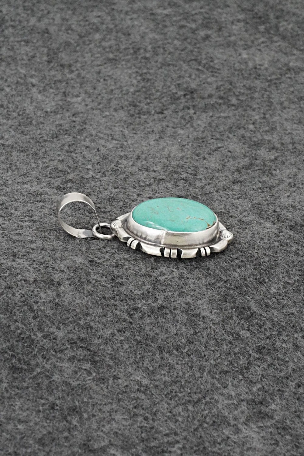 Turquoise & Sterling Silver Pendant - Thomas Franscisco