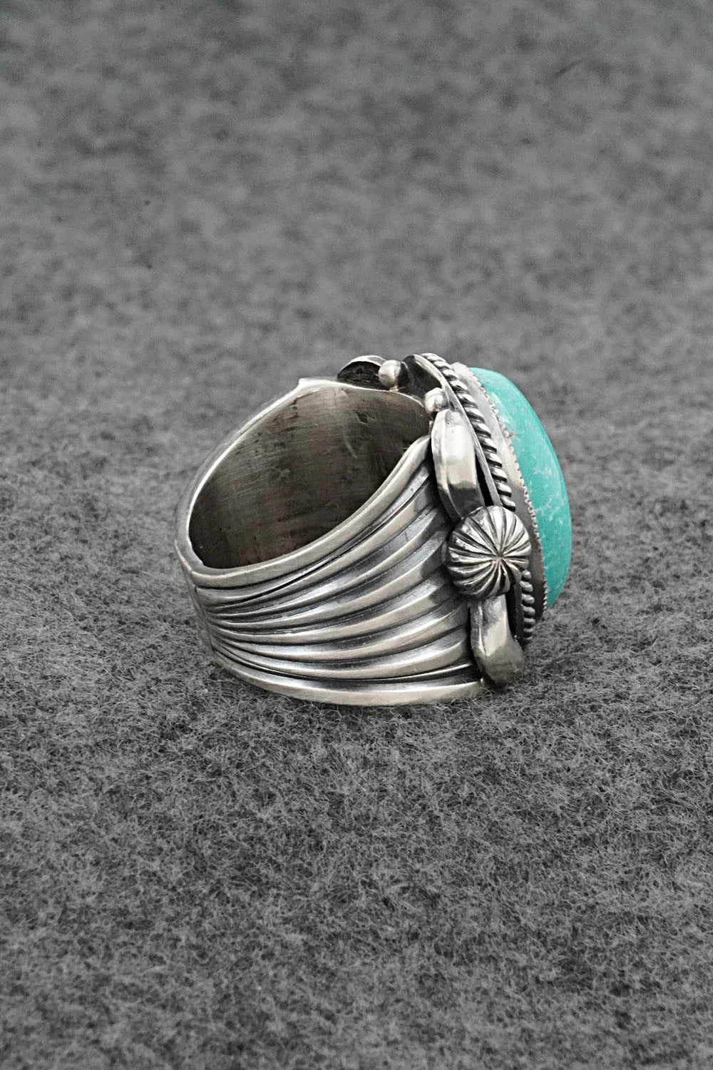 Turquoise & Sterling Silver Ring - Delbert Gordon - Size 8.5