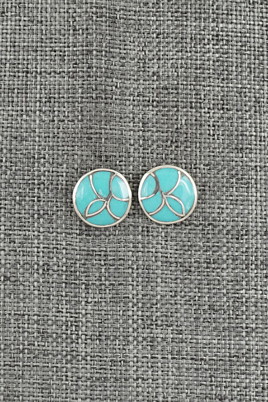 Turquoise & Sterling Silver Earrings - Orena Leekya