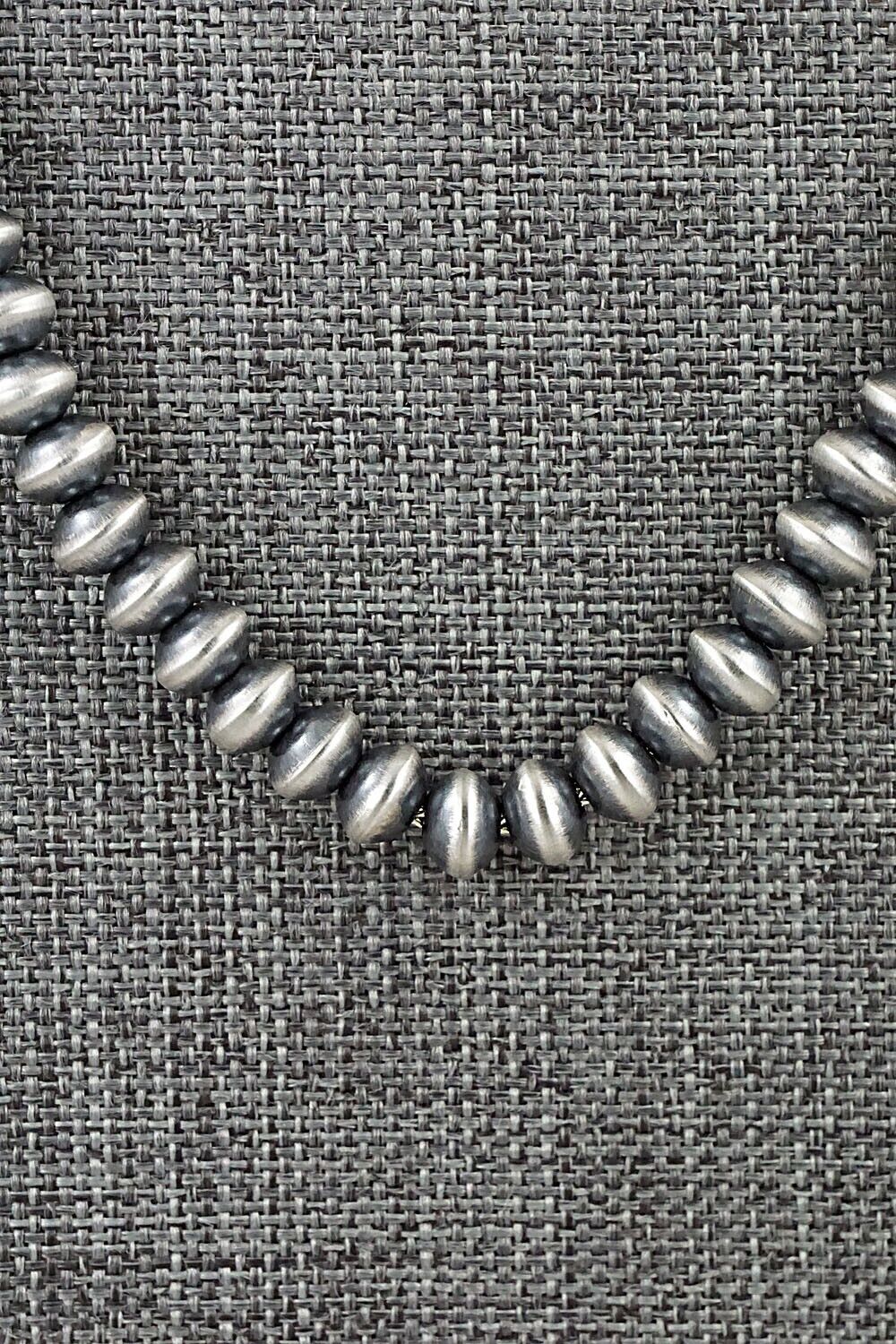 Sterling Silver Navajo Pearl Necklace 26" - Tonisha Haley