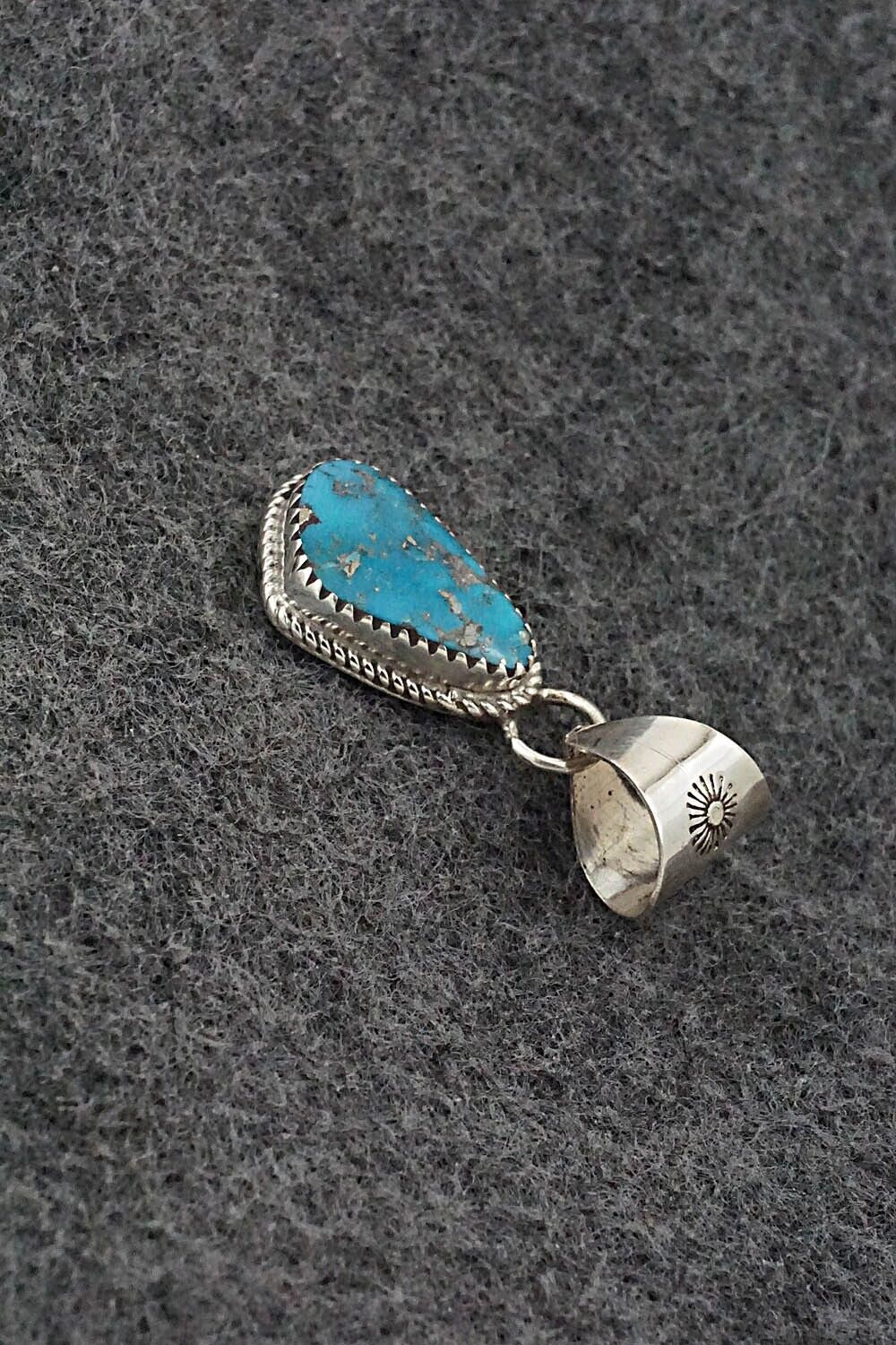 Turquoise & Sterling Silver Pendant - Ernest Hawthorne