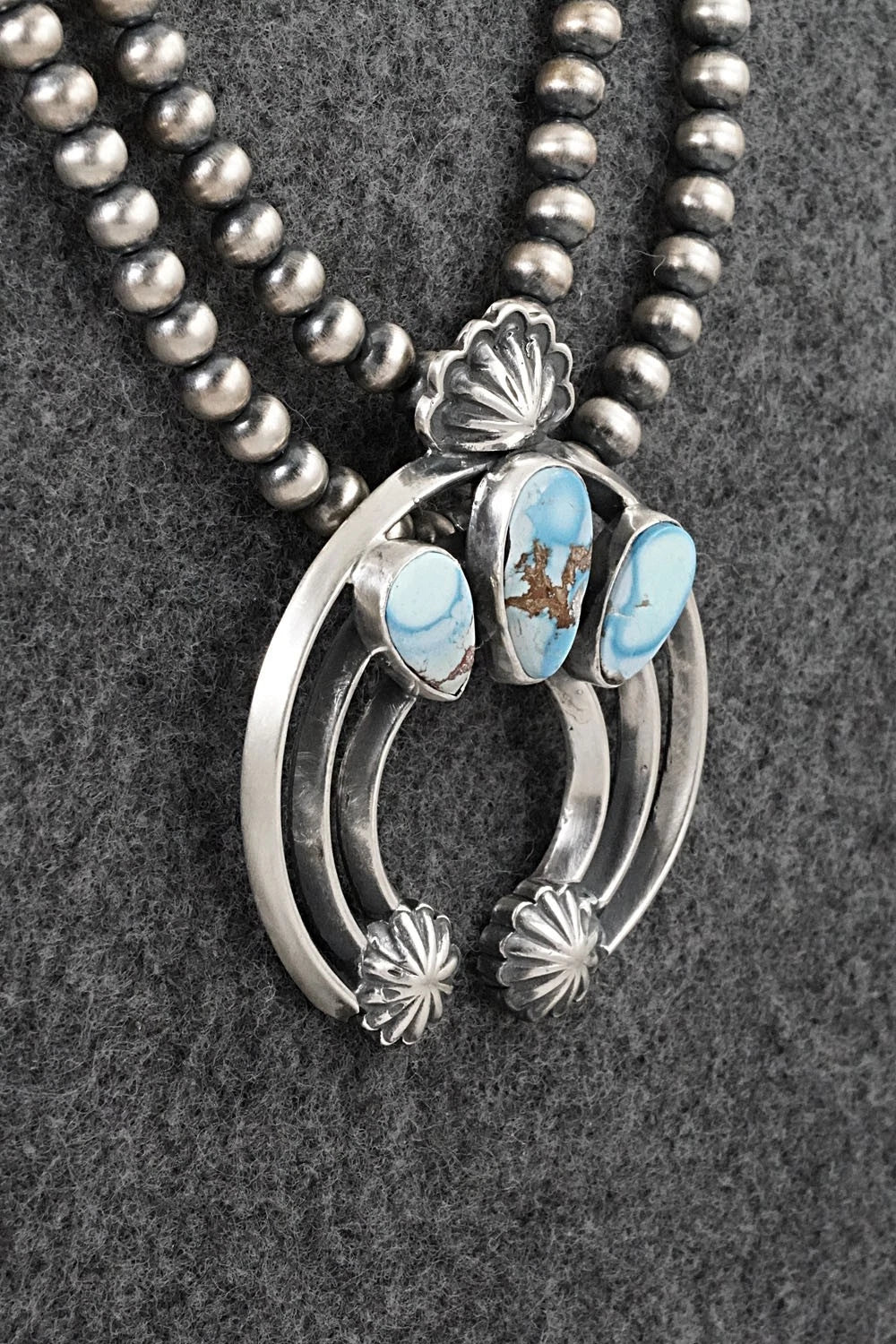 Turquoise & Sterling Silver Necklace - Davey Morgan