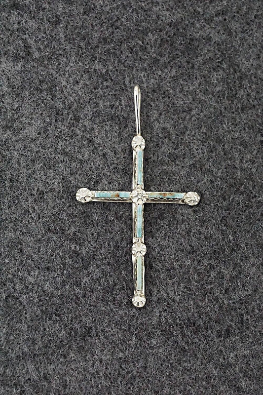 Turquoise & Sterling Silver Pendant - Diana Bellson