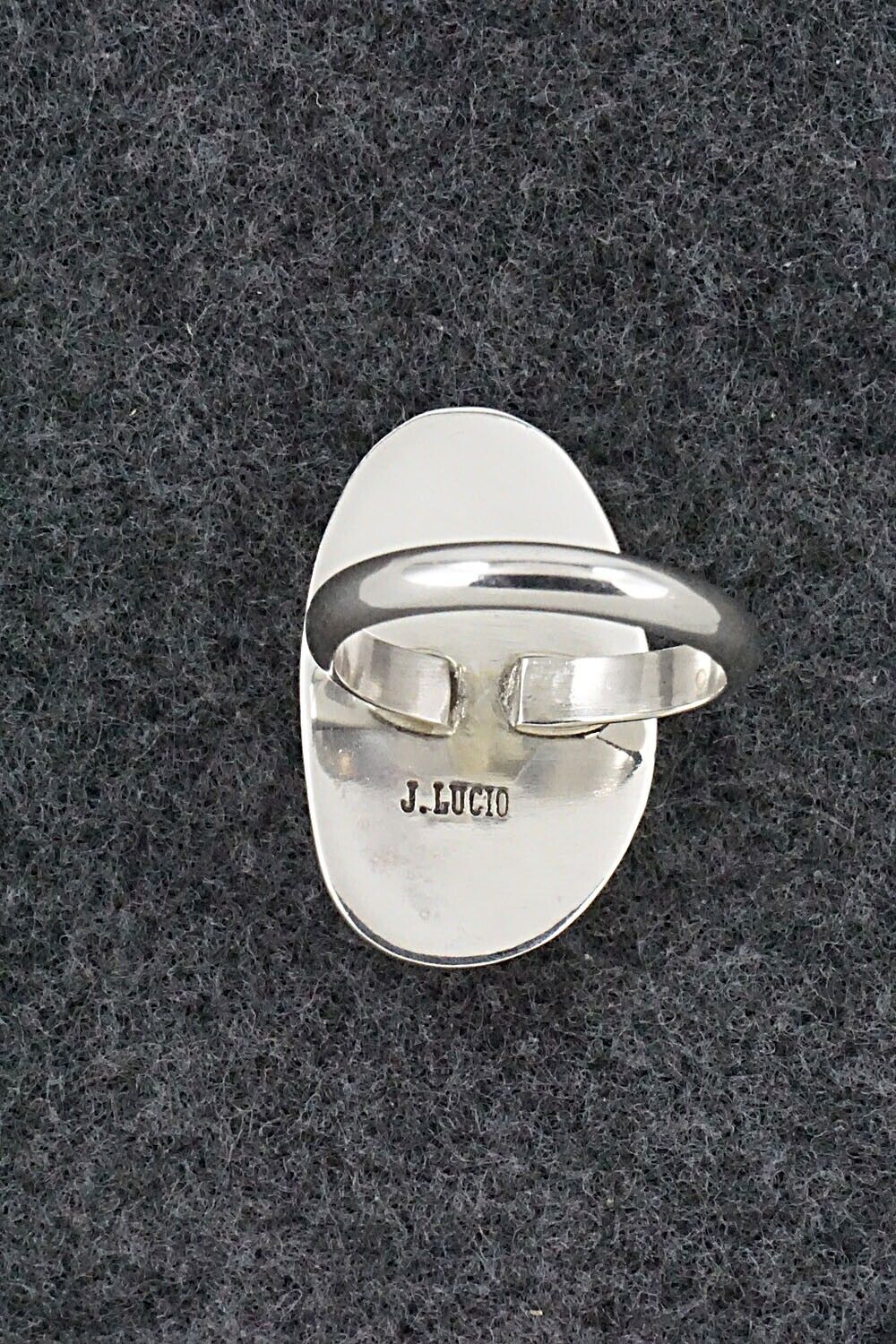 Turquoise & Sterling Silver Ring - Jeff Lucio - Size 7.5