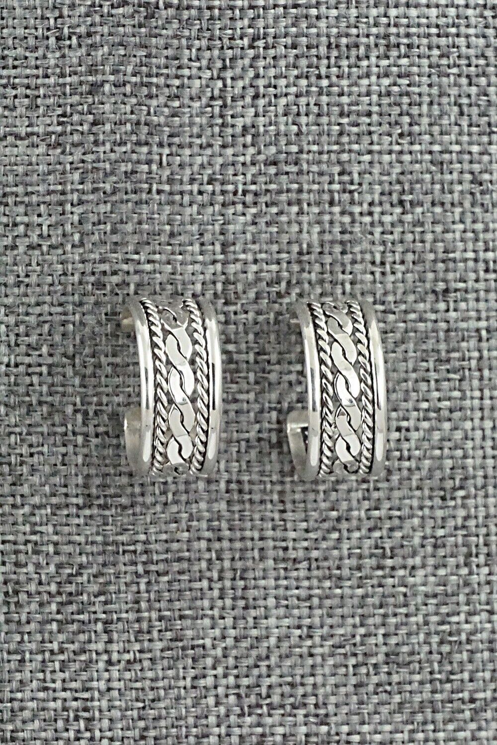 Sterling Silver Hoop Earrings - Elaine Tahe