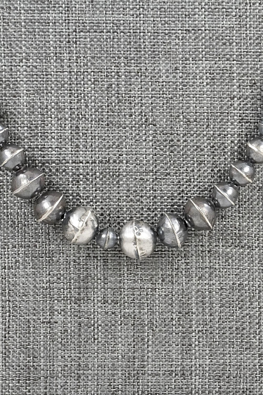 Sterling Silver Navajo Pearl Necklace 26" - Vintage