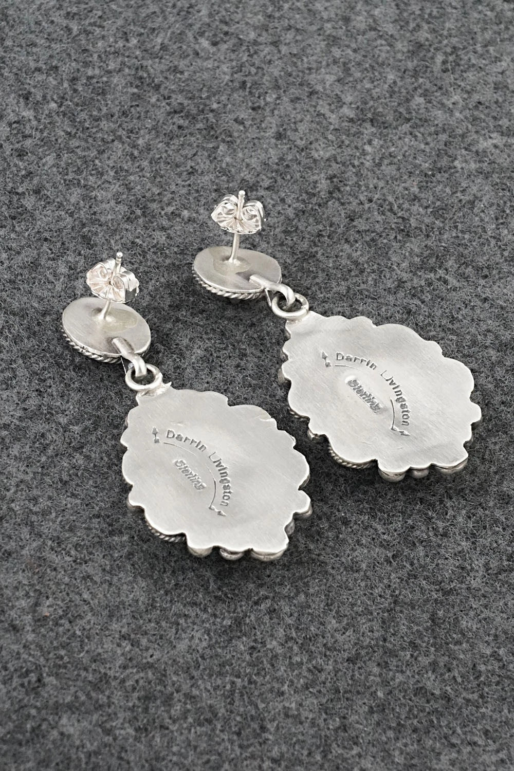 Turquoise & Sterling Silver Earrings - Darrin Livingston