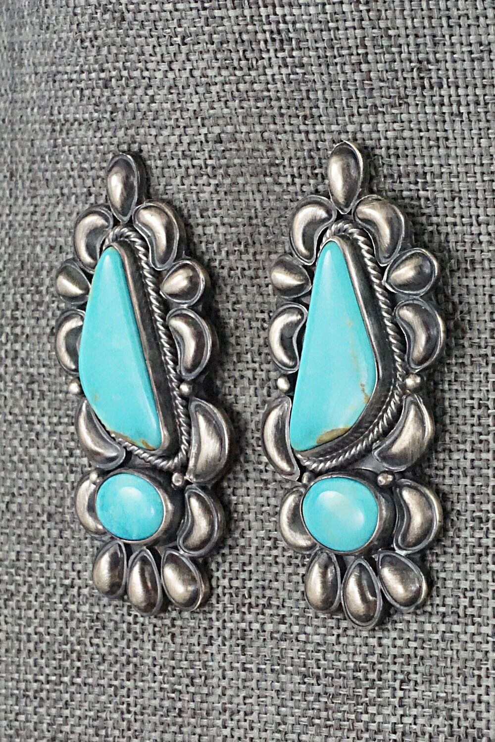 Turquoise & Sterling Silver Earrings - Bernyse Chavez