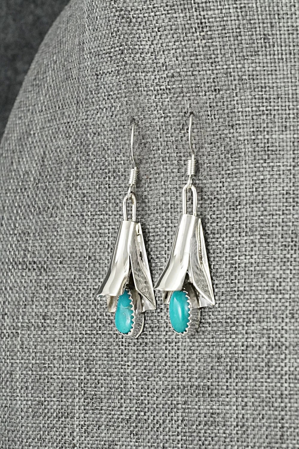 Turquoise & Sterling Silver Earrings - Louise Yazzie