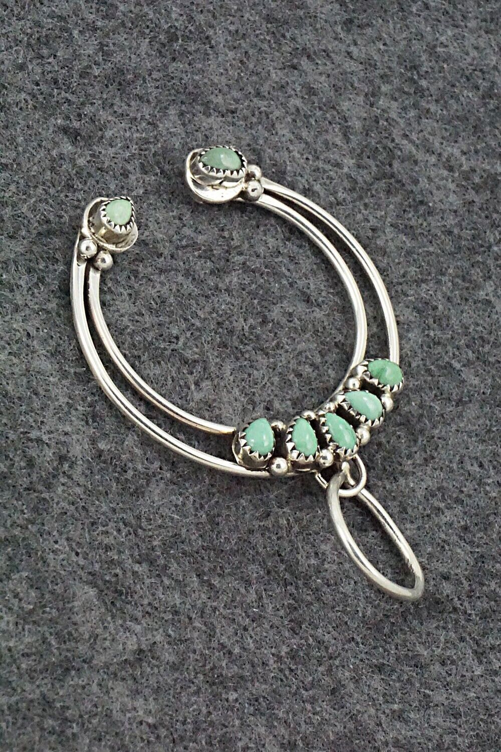 Turquoise & Sterling Silver Naja Pendant - Priscilla Reeder
