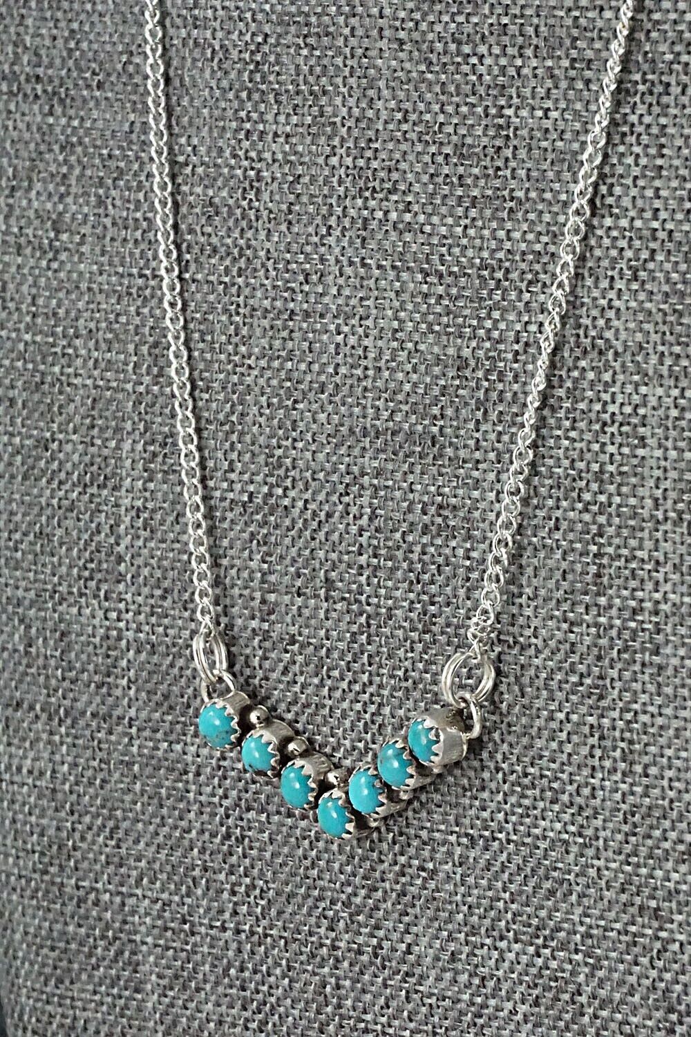 Turquoise & Sterling Silver Necklace - Renell Chaco