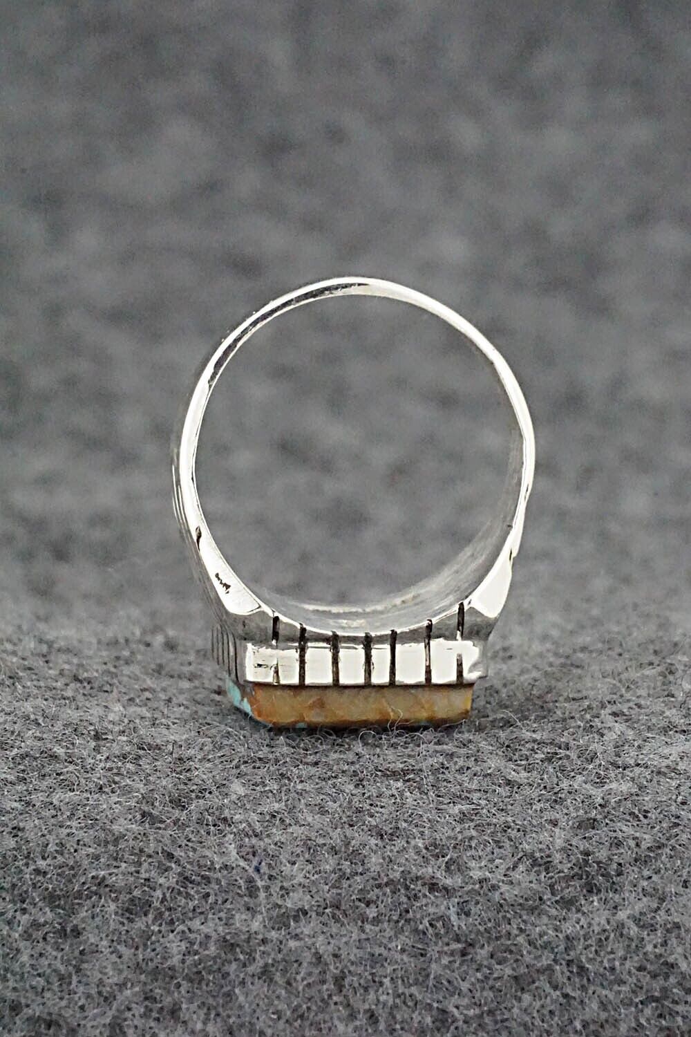 Turquoise & Sterling Silver Ring - Trevor Jack - Size 10.5