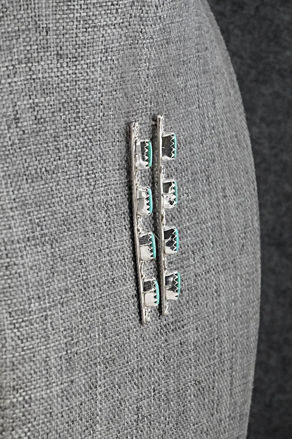 Turquoise & Sterling Silver Earrings - Murray Hannaweeka