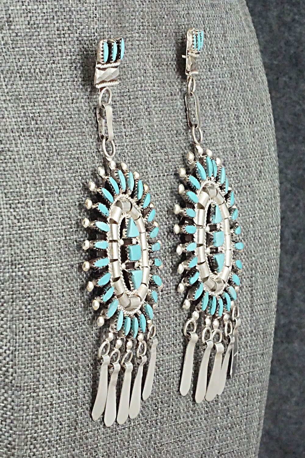 Turquoise & Sterling Silver Earrings - Evonne Hustito