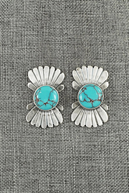 Turquoise & Sterling Silver Earrings - Mark Yazzie