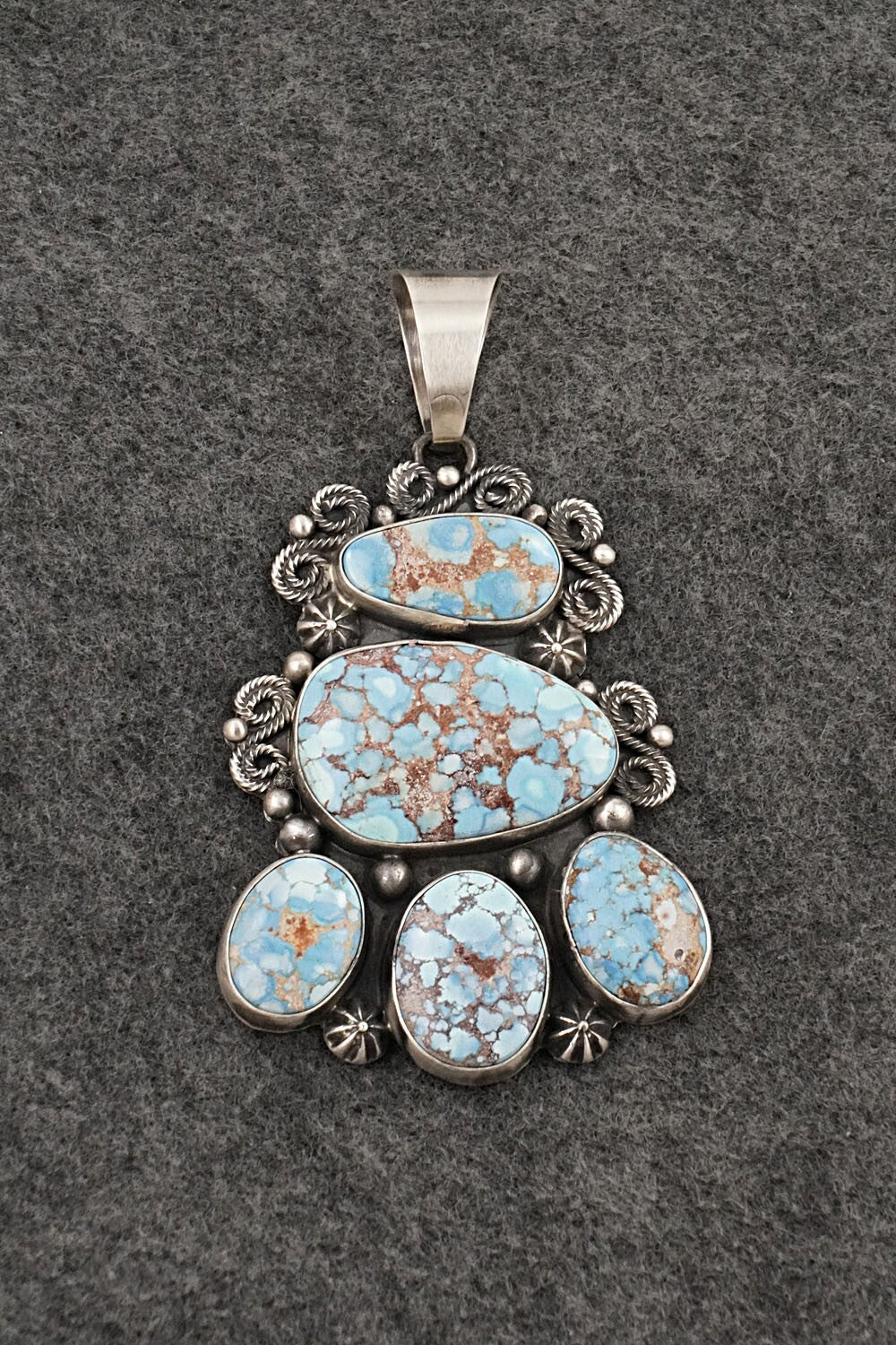 Turquoise & Sterling Silver Pendant - Darrin Livingston