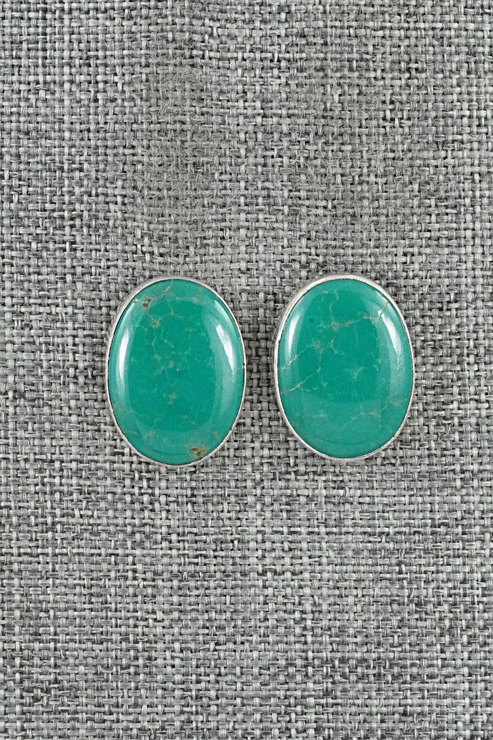 Turquoise & Sterling Silver Earrings - Eugene Gruber