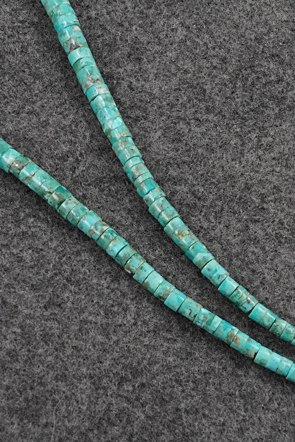 Turquoise & Sterling Silver Necklace 18" - Doreen Jake