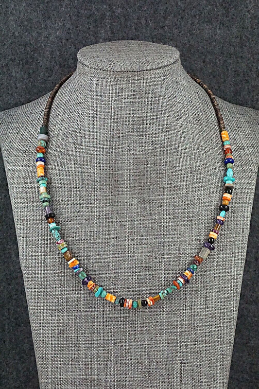Multi-Stone and Sterling Silver Necklace - Helen Tsosie