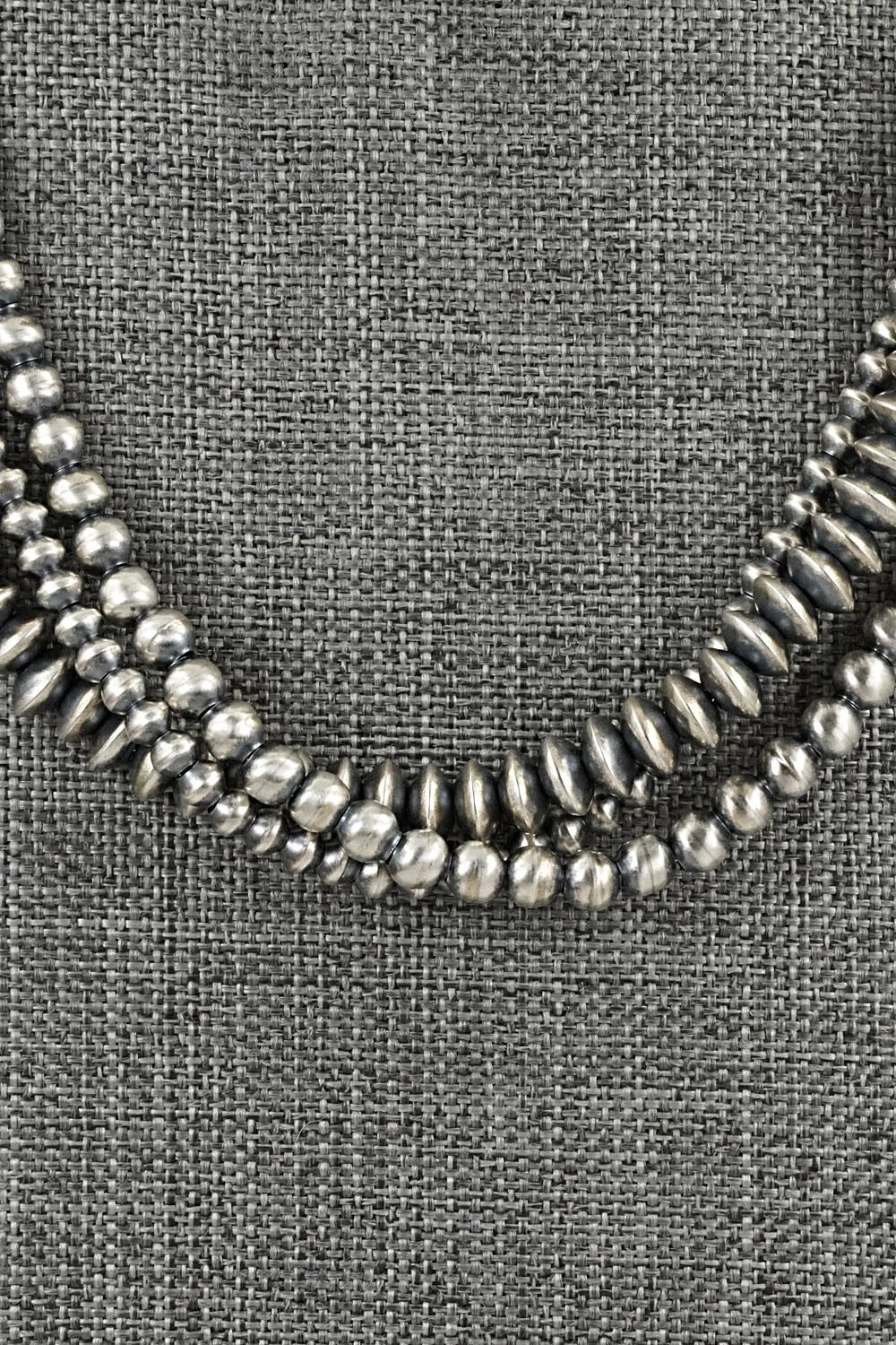 Sterling Silver Navajo Pearl Necklace 18" - Dorinda Mariano