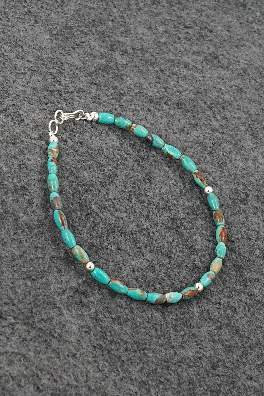 Turquoise & Sterling Silver Bracelet - Doreen Jake