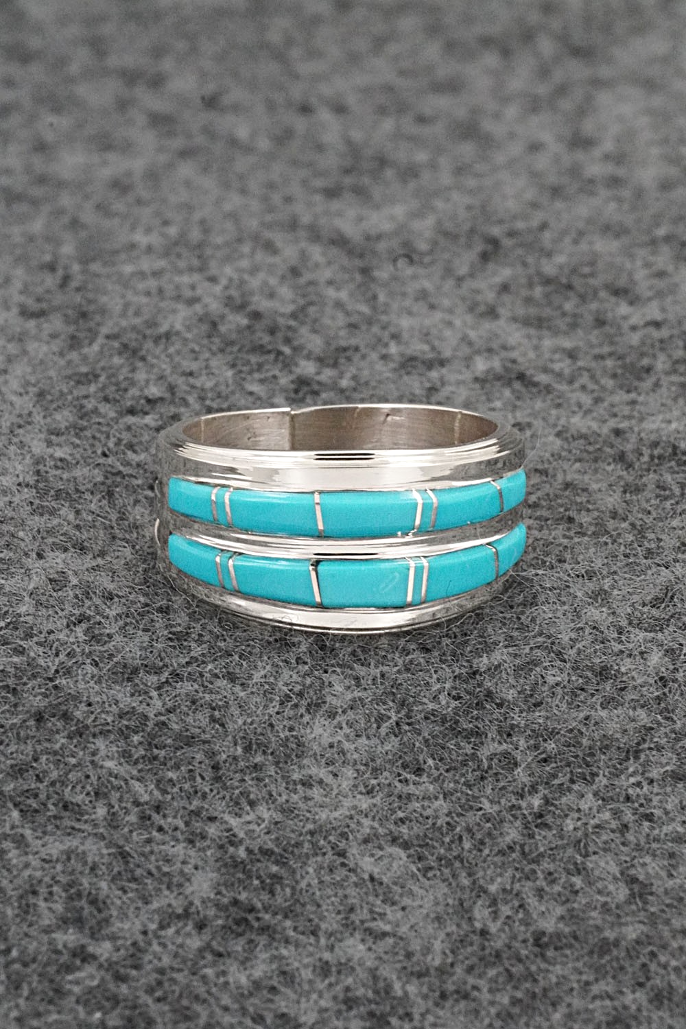 Turquoise & Sterling Silver Ring - Wilbert Muskett Jr. - Size 8.5