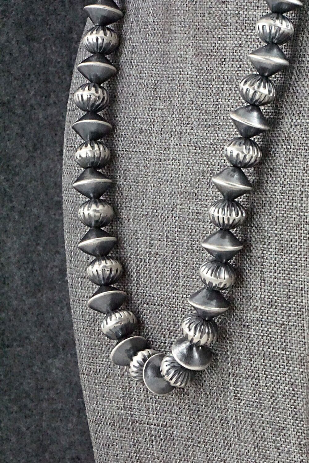 Sterling Silver Navajo Pearl Necklace 20" - Preston Haley