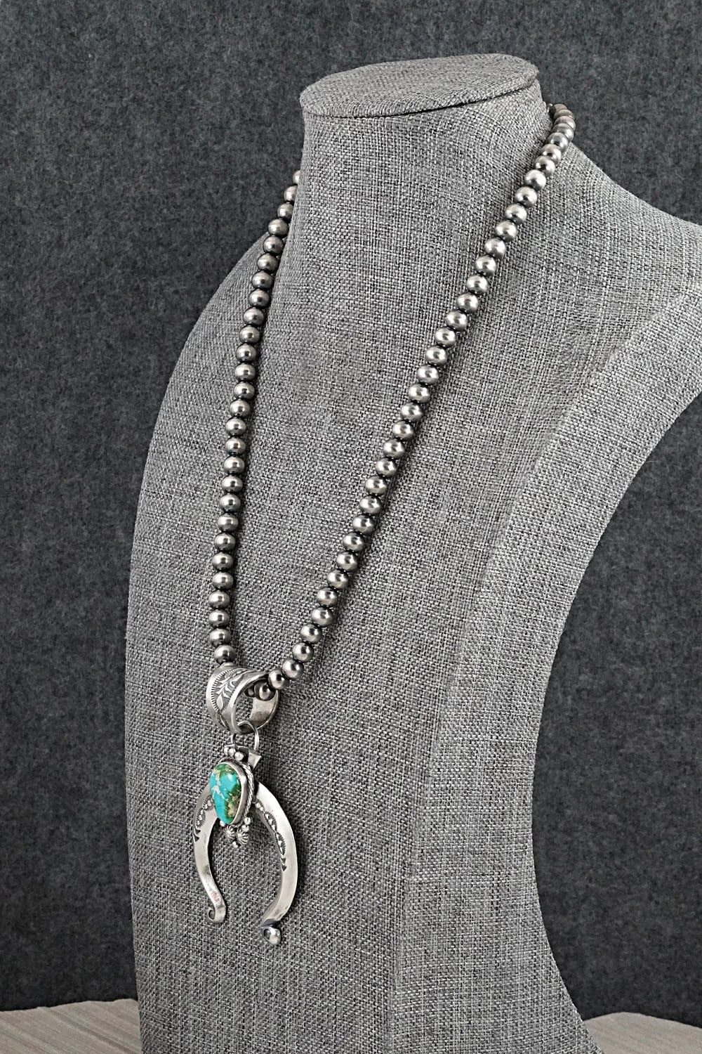 Turquoise & Sterling Silver Necklace - Samuel Yellowhair
