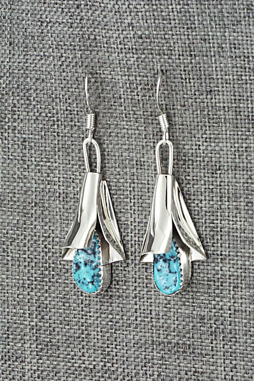 Turquoise hanging newest silver earrings