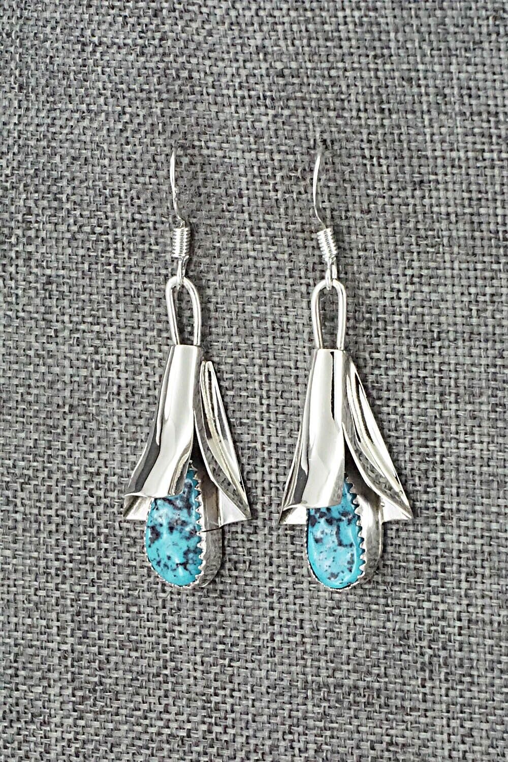 Turquoise & Sterling Silver Earrings - Louise Yazzie
