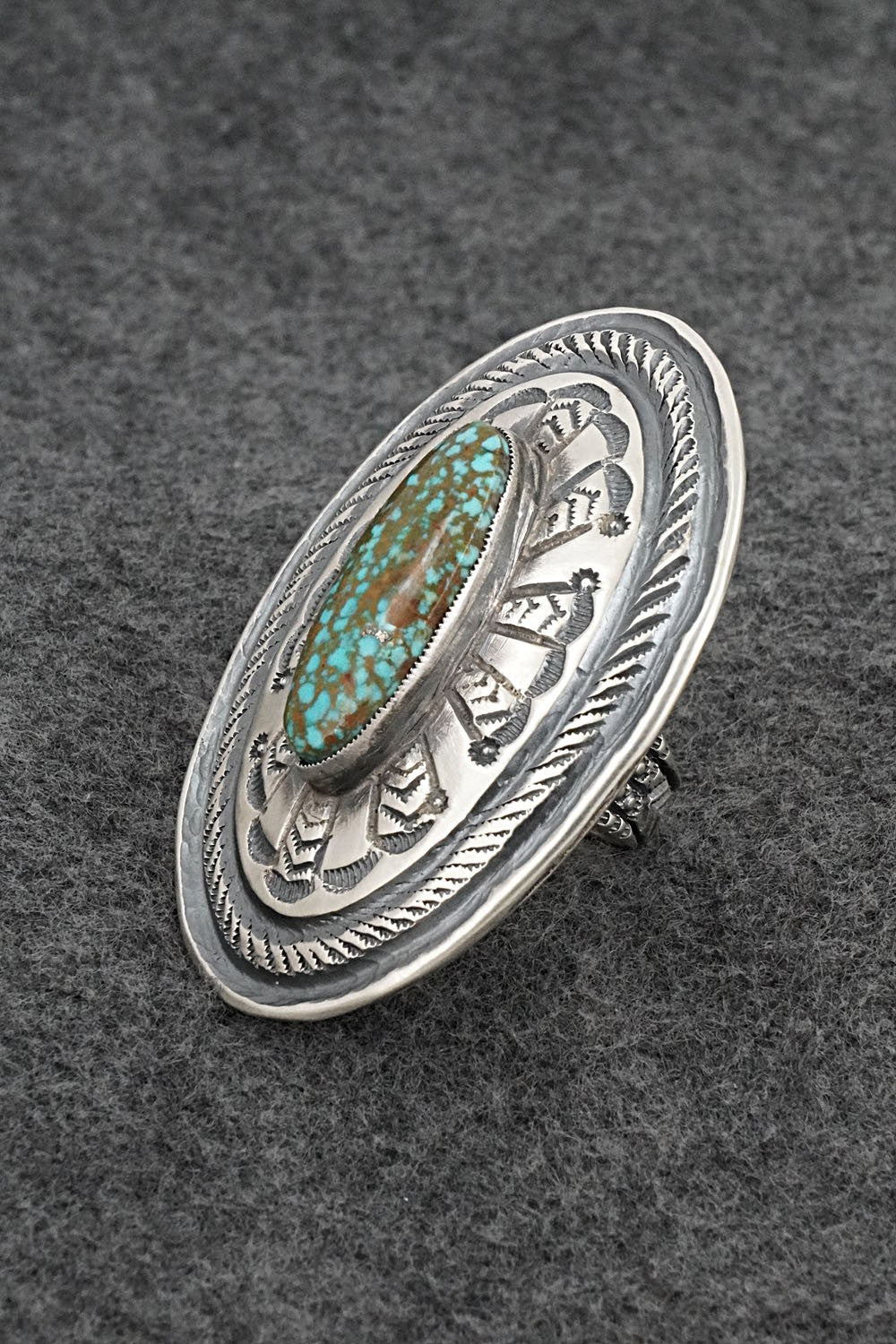 Turquoise & Sterling Silver Ring - Dexter Martinez - Size 9