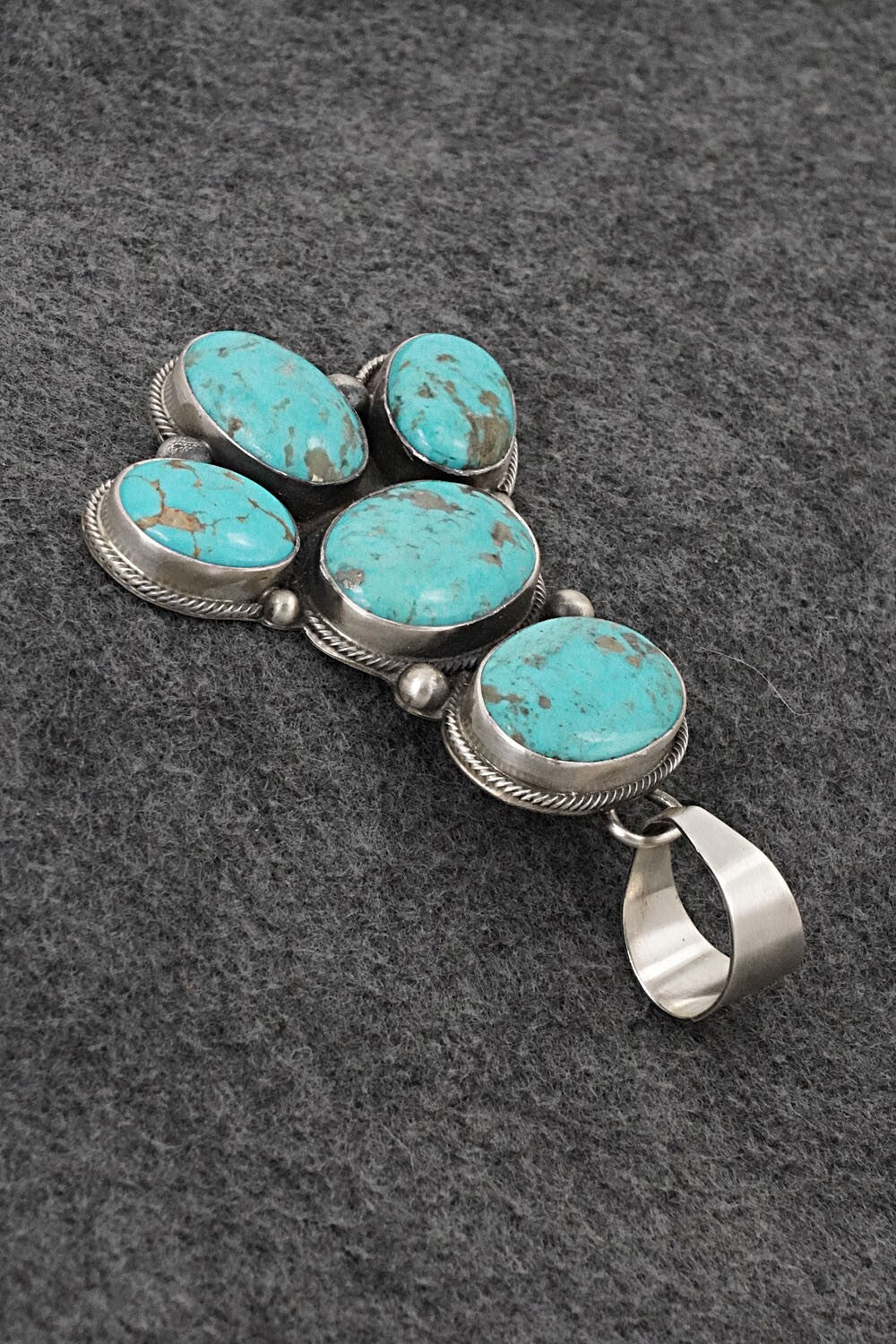 Turquoise & Sterling Silver Pendant - Kathleen Chavez
