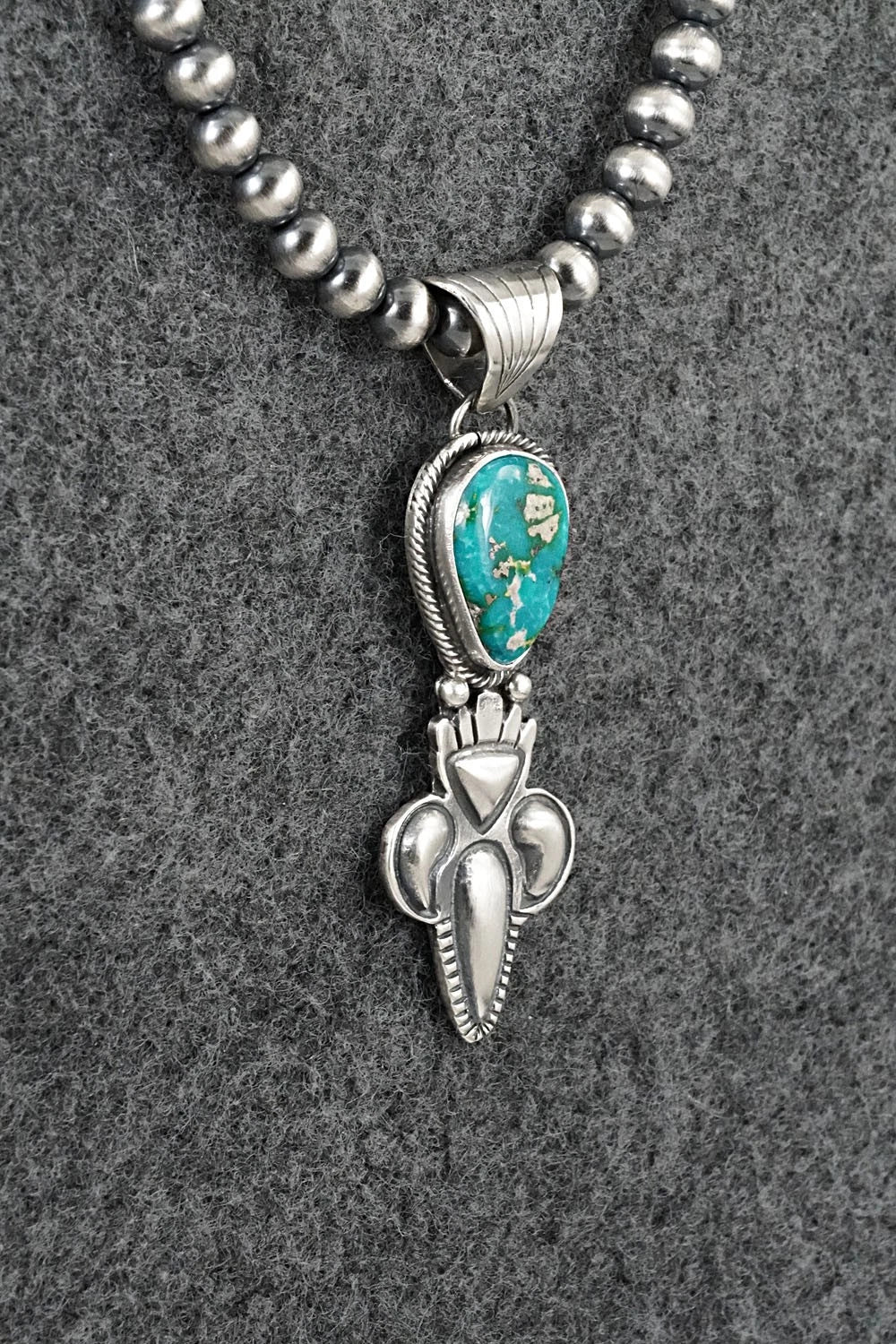Turquoise & Sterling Silver Necklace - Gary Shorty