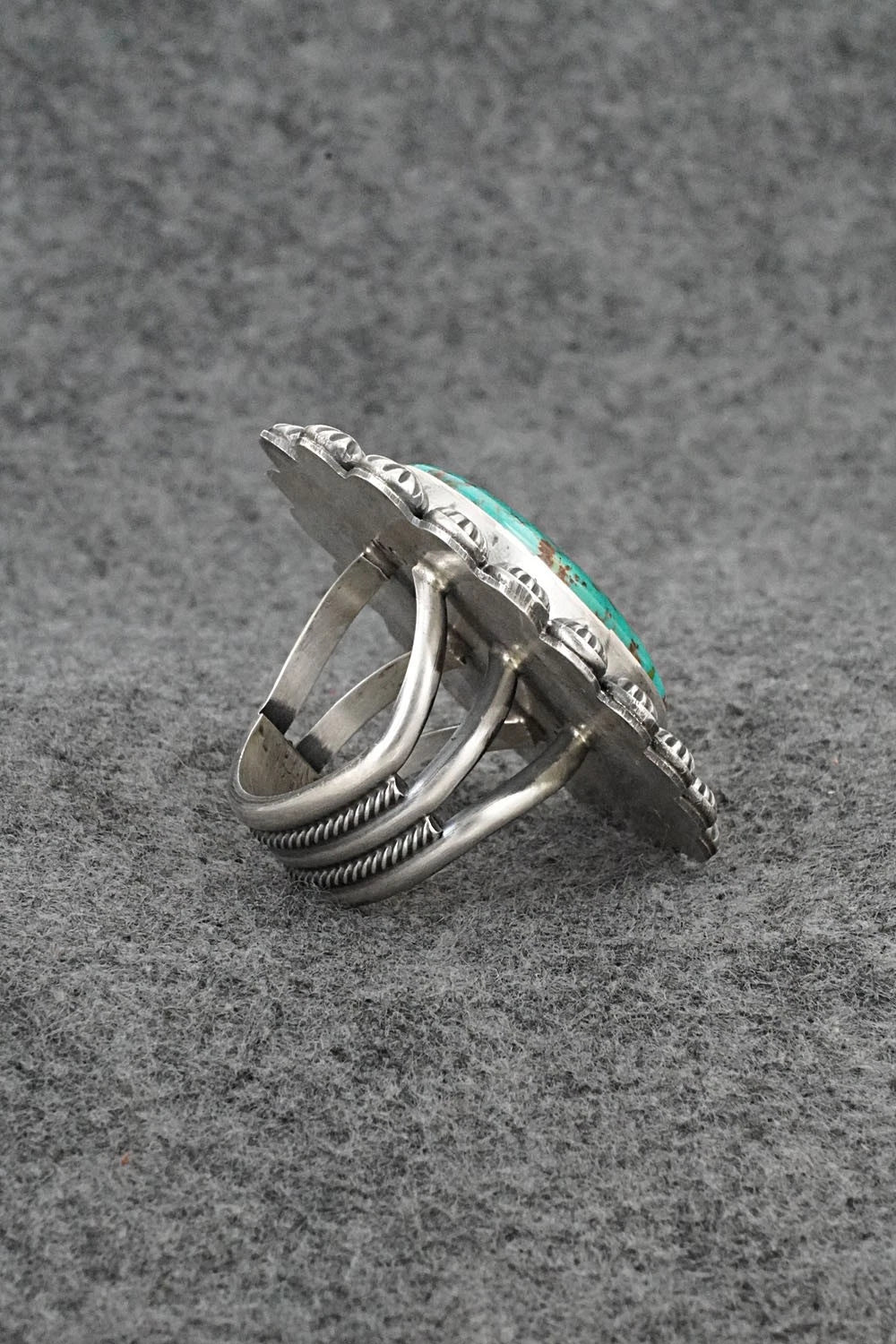 Turquoise & Sterling Silver Ring - Michael Calladitto - Size 8.5