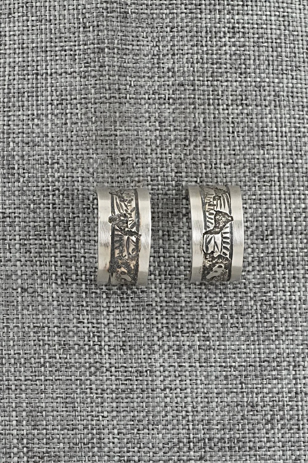 Sterling Silver Hoop Earrings - Elaine Becenti