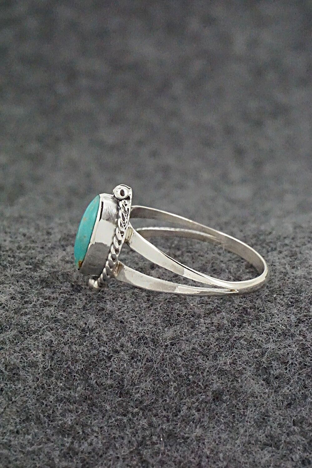 Turquoise & Sterling Silver Ring - Alice Rose Saunders - Size 8.75