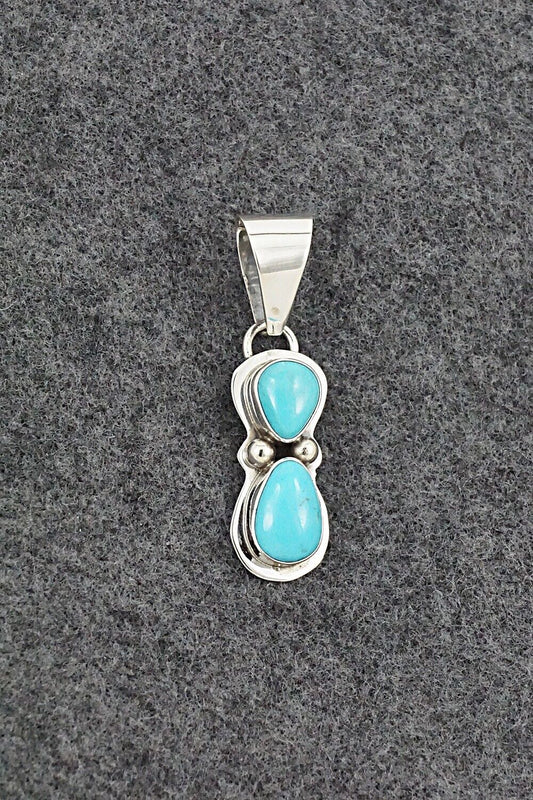 Turquoise & Sterling Silver Pendant - Kathleen Livingston