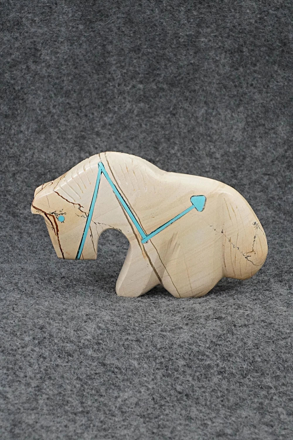 Horse Zuni Fetish Carving - Kenric Laiwakete