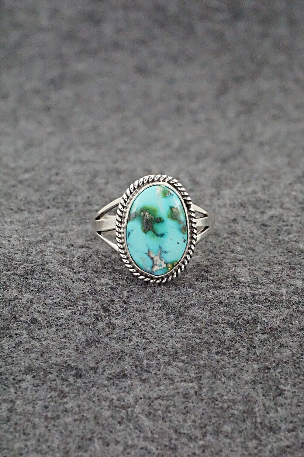 Turquoise & Sterling Silver Ring - Alice Rose Saunders - Size 7.5