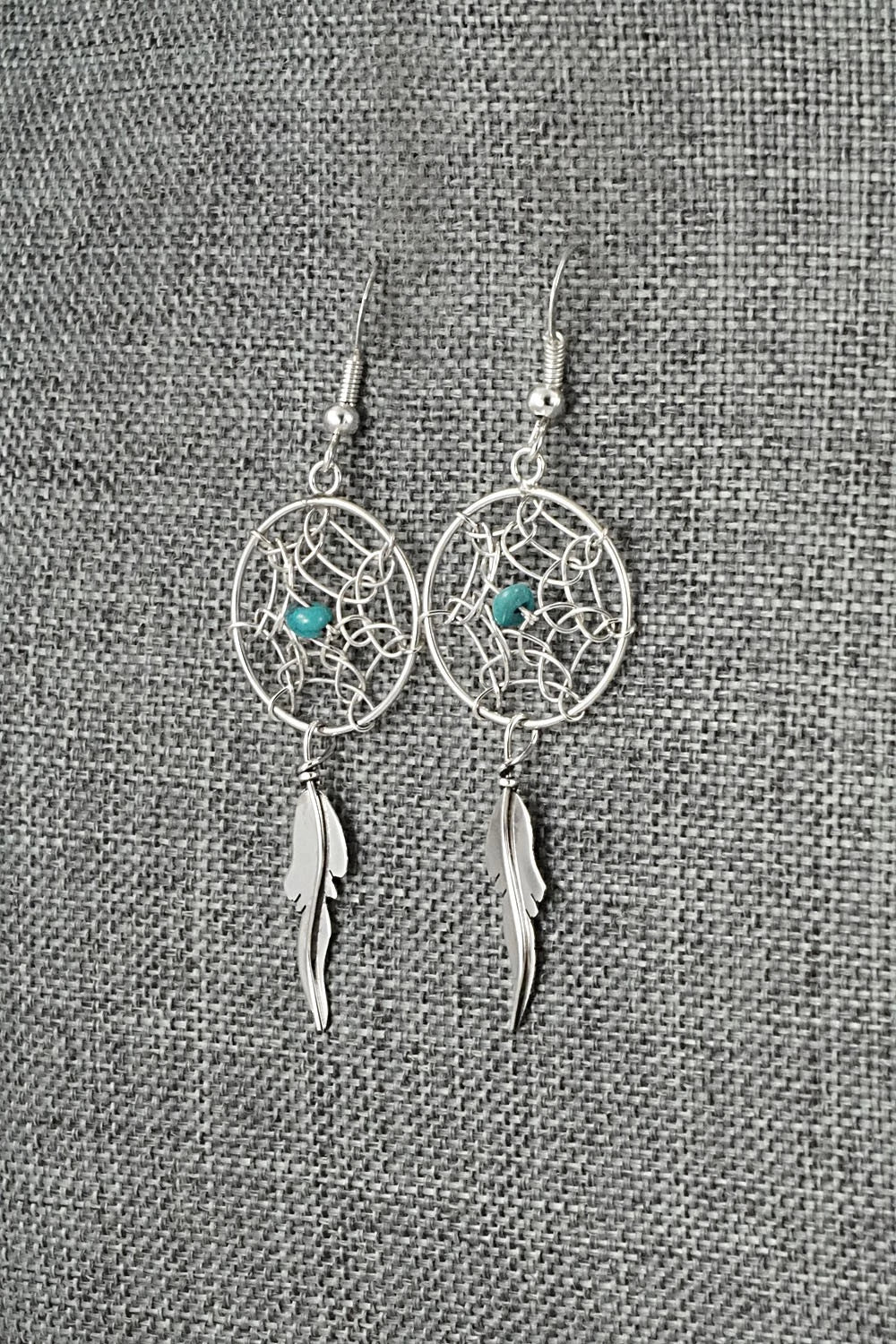 Turquoise & Sterling Silver Earrings - Lorenzo Arviso