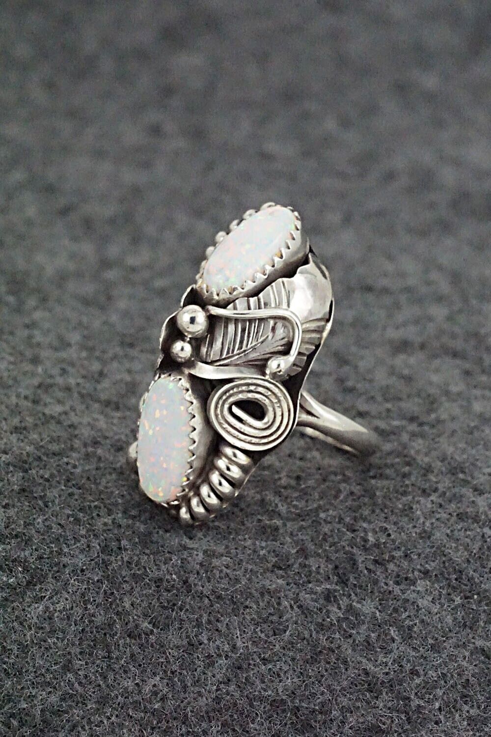 Opalite & Sterling Silver Ring - Max Calladitto - Size 7